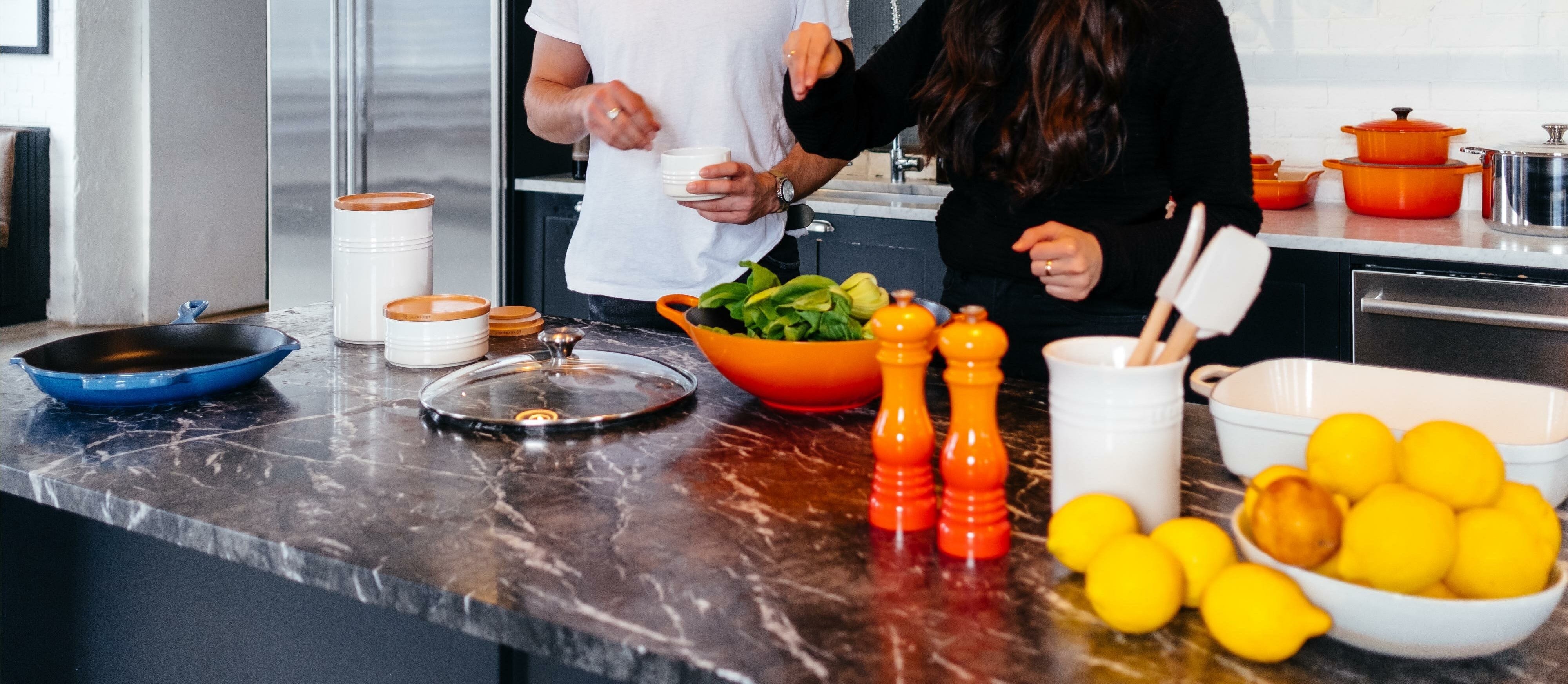 Gut health and immunity people cooking in kitchen