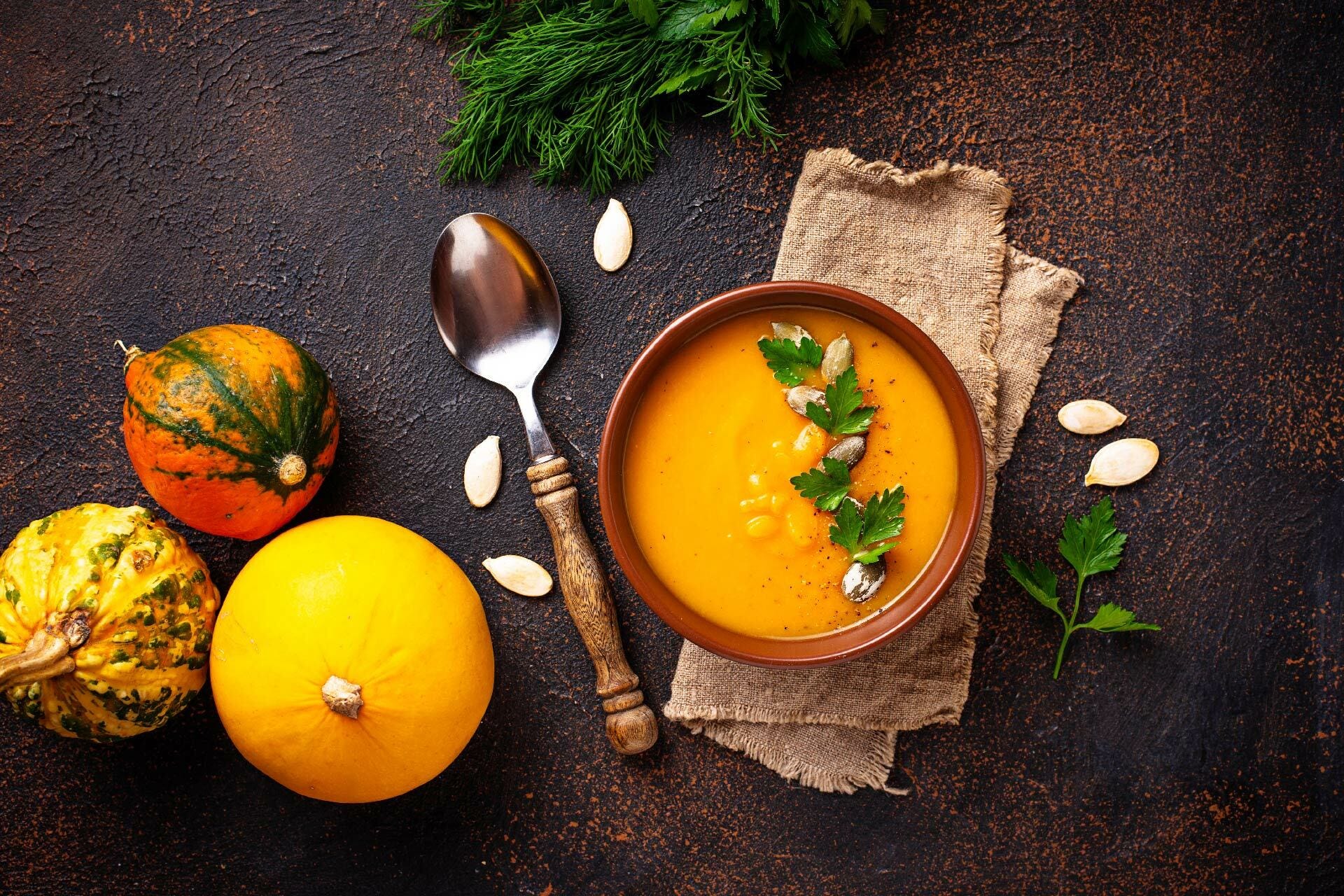 Pumpkin and red lentil soup recipe